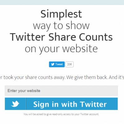 Twitter share counts