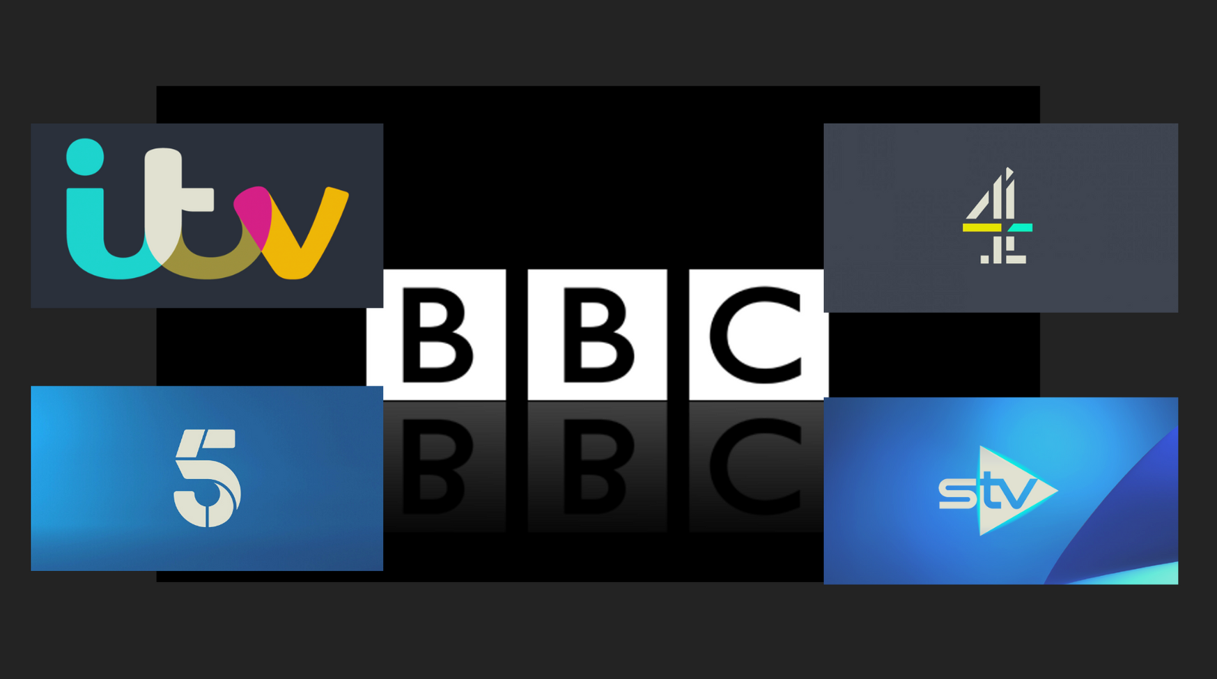 BBC, ITV, Channel 4, Channel logos